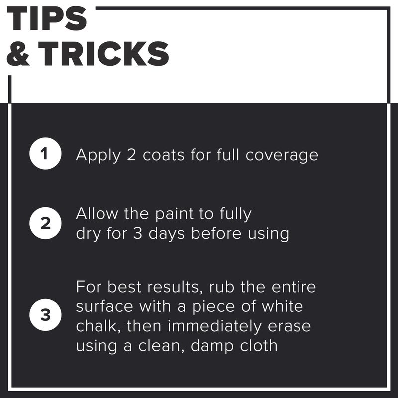 INSL-X Chalkboard Paint, Black, 1 Quart | Studio Finishes for Walls and DIY Projects | 100% Acrylic Interior Paint, CHK307809A-04, 32 Fl Oz (Pack of 1) - Image 5